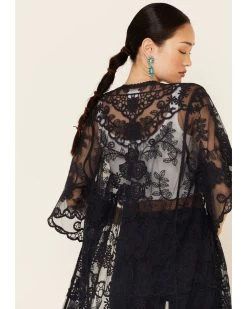 Shyanne Women's Lace Duster Kimono -Western Chic Shop 2000296257 410 P4