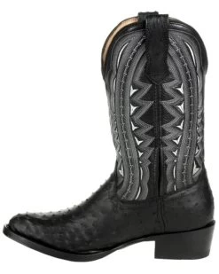 Durango Men's Black Full-Quill Ostrich Western Boots - Round Toe -Western Chic Shop 2000320680 001 P3