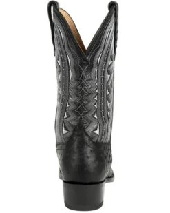Durango Men's Black Full-Quill Ostrich Western Boots - Round Toe -Western Chic Shop 2000320680 001 P4