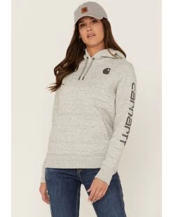 Carhartt Women's Clarksburg Sleeve Logo Hooded Sweatshirt 