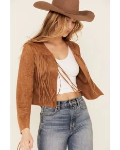 Vocal Women's Faux Suede Western Fringe Jacket  -Western Chic Shop 2000324579 290 P4