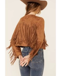 Vocal Women's Faux Suede Western Fringe Jacket  -Western Chic Shop 2000324579 290 P5