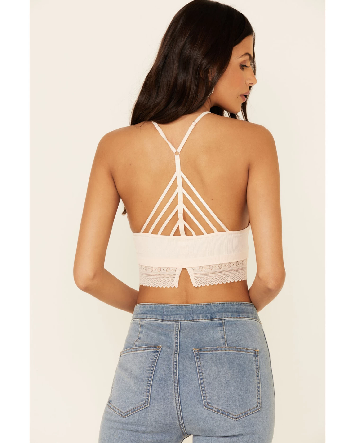 Fornia Women's Caged Back High Neck Crochet Bralette Tank Top 2 Fornia Women's Caged Back High Neck Crochet Bralette Tank Top - Image 2