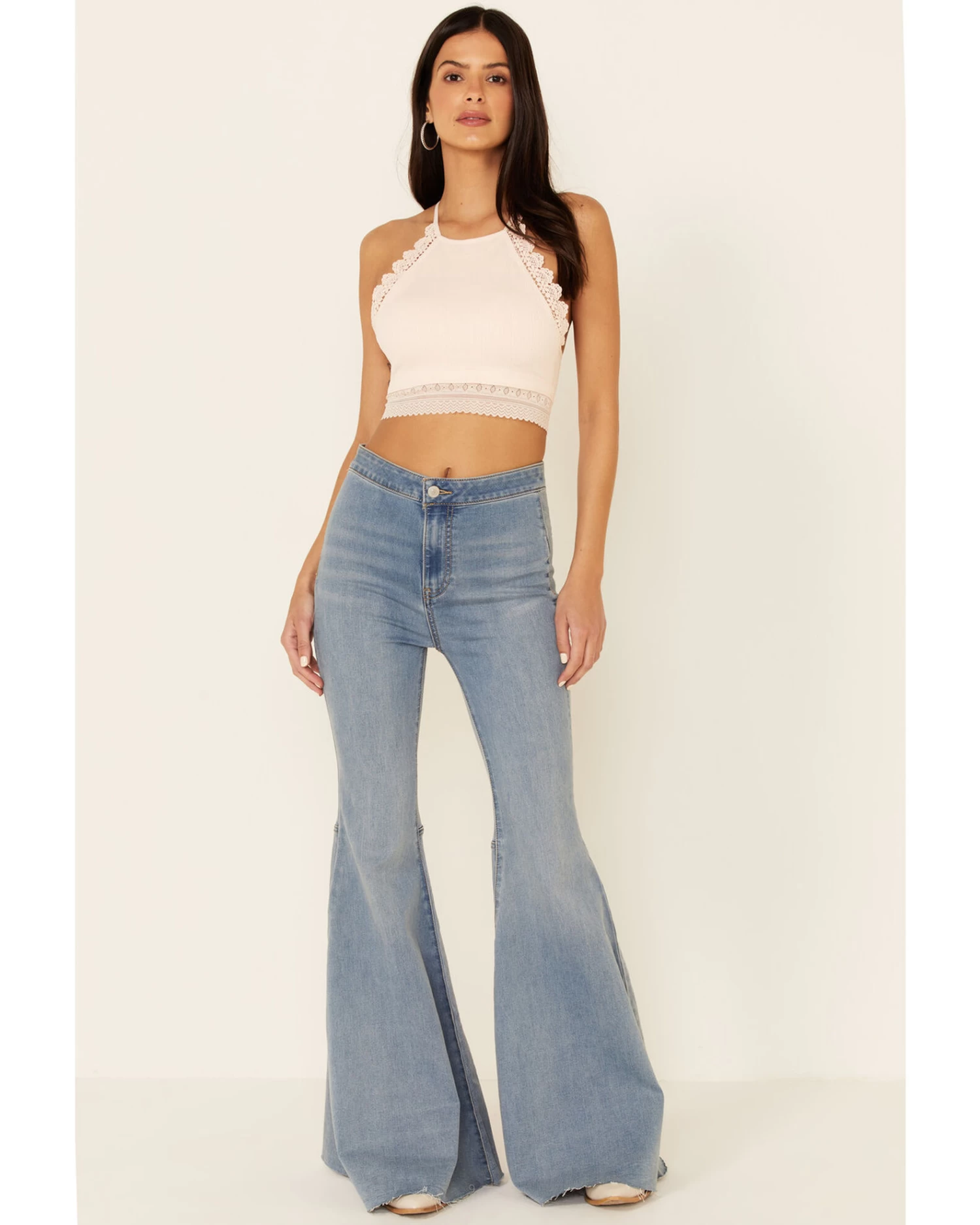 Fornia Women's Caged Back High Neck Crochet Bralette Tank Top 4 Fornia Women's Caged Back High Neck Crochet Bralette Tank Top - Image 4