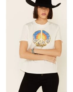 Wrangler Modern Women's Vintage Peace Sign Logo Graphic Tee 7 Wrangler Modern Women's Vintage Peace Sign Logo Graphic Tee -Western Chic Shop 2000332477 103 P3