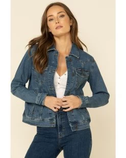 Wrangler Women's Dark Classic Fit Denim Jacket