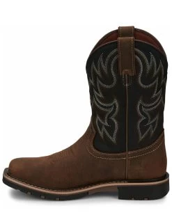 Justin Men's Fireman Black Western Boots - Square Toe 9 Justin Men's Fireman Black Western Boots - Square Toe -Western Chic Shop 2000334478 280 P3