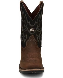 Justin Men's Fireman Black Western Boots - Square Toe 11 Justin Men's Fireman Black Western Boots - Square Toe -Western Chic Shop 2000334478 280 P5