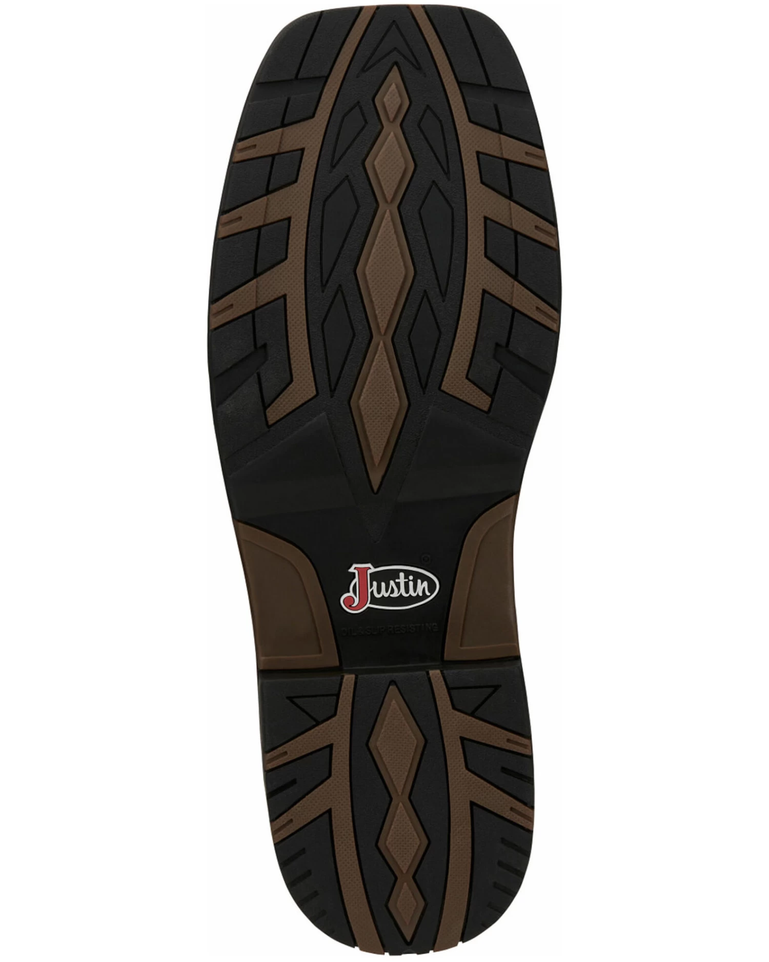 Justin Men's Fireman Black Western Boots - Square Toe 7 Justin Men's Fireman Black Western Boots - Square Toe - Image 7