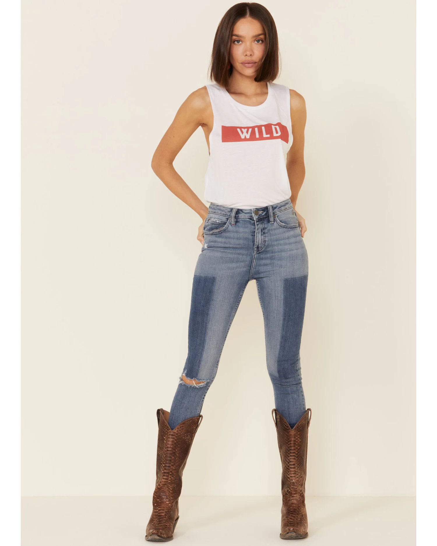 Wondery Women's Wild Bar Graphic Muscle Tank Top 2 Wondery Women's Wild Bar Graphic Muscle Tank Top - Image 2