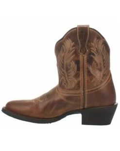 Laredo Women's Brown Shortie Western Booties - Round Toe -Western Chic Shop 2000337536 200 P3