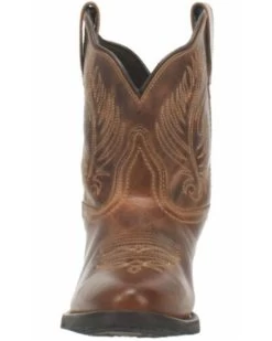 Laredo Women's Brown Shortie Western Booties - Round Toe -Western Chic Shop 2000337536 200 P4