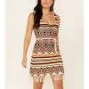 Idyllwind Women's Chilli Havana Nights Crochet Fringe Dress