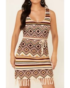 Idyllwind Women's Chilli Havana Nights Crochet Fringe Dress -Western Chic Shop 2000338282 641 P3