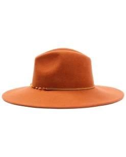 Shyanne Women's Rust Copper Beaded Rust Band Wool Felt Western Fedora Hat  -Western Chic Shop 2000339993 220 P3
