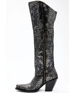 Dan Post Women's Black Snake Print Western Boots - Snip Toe -Western Chic Shop 2000340406 040 P4
