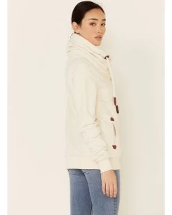 Wanakome Women's Oatmeal Hestia Asymmetrical Zip-Front Hoodie 7 Wanakome Women's Oatmeal Hestia Asymmetrical Zip-Front Hoodie -Western Chic Shop 2000340617 104 P4