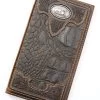 Cody James Men's Bi-Fold Crocodile Print Embossed Rodeo Wallet