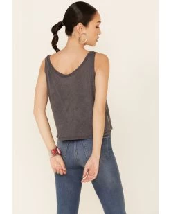 Goodie Two Sleeves Women's Charcoal Southern Sunsets Graphic Crop Tank Top -Western Chic Shop 2000343919 022 P4