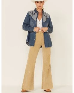 Tasha Polizzi Women's Flara Indigo Cactus Long Sleeve Shirt -Western Chic Shop 2000344731 400 P3