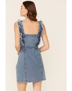 Revel Women's Fray Edge Ruffled Denim Dress -Western Chic Shop 2000346775 400 P4