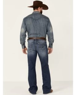 Cody James Men's Double Kicker Medium Dark Wash Stretch Relaxed Bootcut Jeans 6 Cody James Men's Double Kicker Medium Dark Wash Stretch Relaxed Bootcut Jeans -Western Chic Shop 2000351797 400 P3