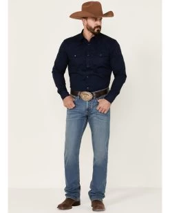 Cody James Men's Roughstock Medium Wash Rigid Slim Straight Jeans 