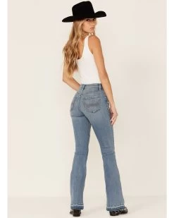 Idyllwind Women's Medium Wash Old West High Risin' Released Hem Flare Jeans -Western Chic Shop 2000352047 420 P4