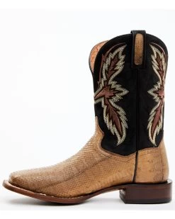 Dan Post Men's Taupe Water Snake Exotic Western Boots - Broad Square Toe  -Western Chic Shop 2000354881 251 P3