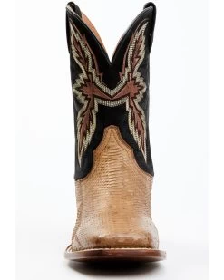 Dan Post Men's Taupe Water Snake Exotic Western Boots - Broad Square Toe  -Western Chic Shop 2000354881 251 P4