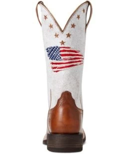 Ariat Women’s Patriot Crackled American Flag Western Performance Boots – Broad Square Toe -Western Chic Shop 2000355165 200 P3