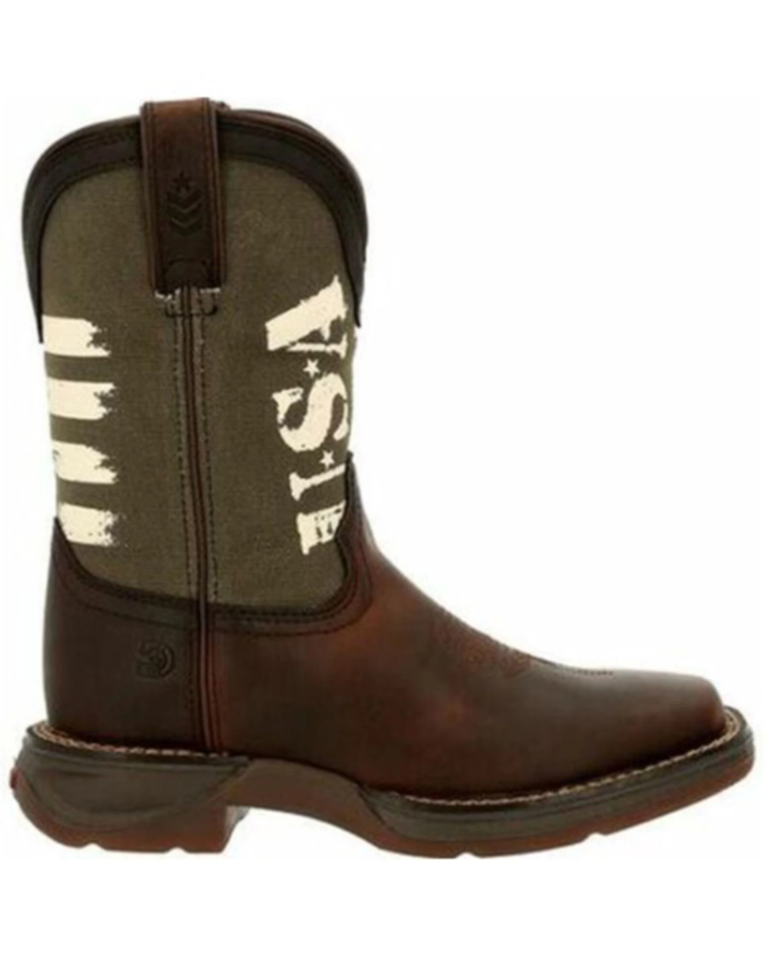 Durango Boys' Lil' Rebel USA Flag Western Boots - Broad Square Toe 2 Durango Boys' Lil' Rebel USA Flag Western Boots - Broad Square Toe - Image 2