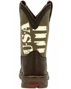 Durango Boys' Lil' Rebel USA Flag Western Boots - Broad Square Toe 11 Durango Boys' Lil' Rebel USA Flag Western Boots - Broad Square Toe -Western Chic Shop 2000355865 201 P5