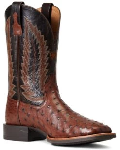 Ariat Men's Full Quill Ostrich Quantum Primo Western Boot - Broad Square Toe 