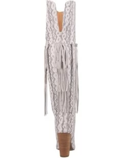 Dingo Women's Kitty Kat Snake Print Fringe Tall Western Boot - Pointed Toe -Western Chic Shop 2000356787 100 P5