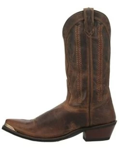 Laredo Men's Murphy Braid Bucklace Distressed Western Boots - Snip Toe  -Western Chic Shop 2000356844 240 P3