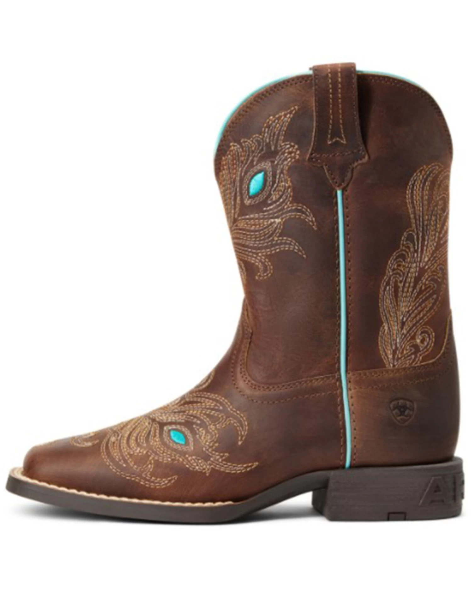Ariat Girls' Bright Eyes II Hat Leather Boot - Broad Square Toe 2 Ariat Girls' Bright Eyes II Hat Leather Boot - Broad Square Toe - Image 2