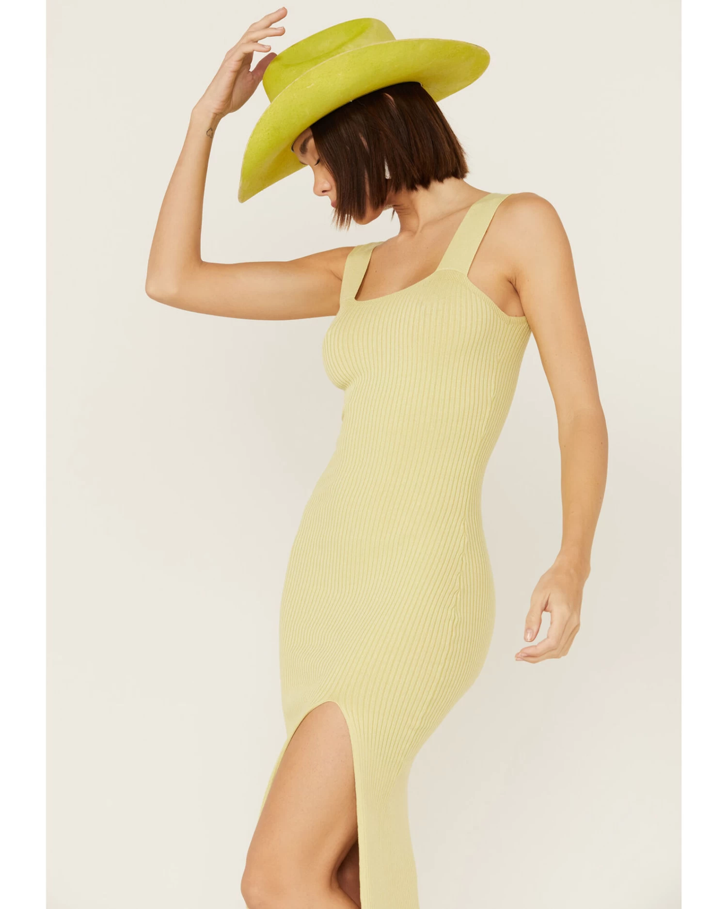 Shyanne Women's Ribbed Sweater Knit Midi Bodycon Dress 2 Shyanne Women's Ribbed Sweater Knit Midi Bodycon Dress - Image 2