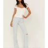Idyllwind Women's High Risin' Sunglow Wash Distressed Knee Flare Jeans