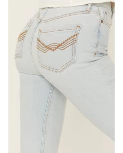 Idyllwind Women's High Risin' Sunglow Wash Distressed Knee Flare Jeans -Western Chic Shop 2000358953 412 P4