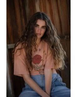 Cleo + Wolf Women's Bad Decisions Oversized Graphic Tee