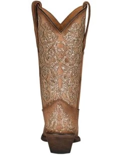 Corral Girls' Glitter Embroidery Leather Western Boot - Snip Toe -Western Chic Shop 2000361090 280 P4