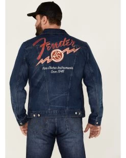 Wrangler X Fender Men's Cowboy Rockstar Patch Denim Jacket  -Western Chic Shop 2000362151 402 P4