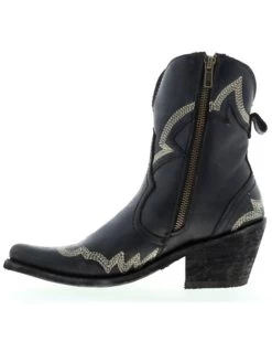 Liberty Black Women's Side Bug & Wrinkle Mosel Short Western Boots - Pointed Toe -Western Chic Shop 2000362996 001 P3