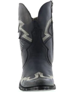 Liberty Black Women's Side Bug & Wrinkle Mosel Short Western Boots - Pointed Toe -Western Chic Shop 2000362996 001 P4