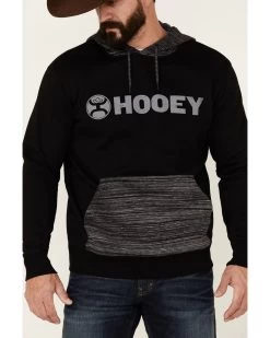 Hooey Men's Lock-Up Logo Graphic Hooded Sweatshirt - Black & Gray  -Western Chic Shop 2000363529 001 P3