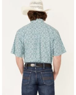 Cinch Men's Floral Print Short Sleeve Button-Down Western Shirt  -Western Chic Shop 2000363603 100 P4