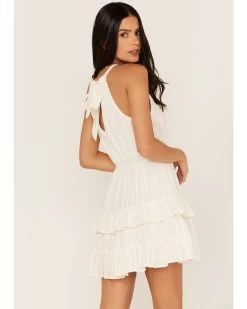 Shyanne Women's Swiss Dot Embroidered Halter Neck Dress -Western Chic Shop 2000364747 100 P4