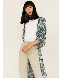 Shyanne Women's Floral Print Kimono -Western Chic Shop 2000364765 443 P3