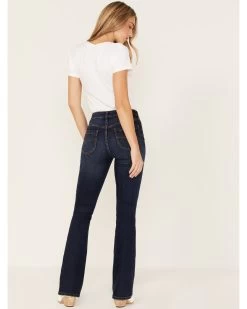 Cleo + Wolf Women's Dark Wash Stretch High Rise Modern Bootcut Jeans -Western Chic Shop 2000364992 400 P3